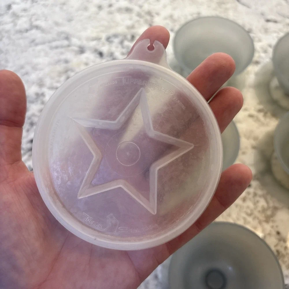 5 Vintage Tupperware Jello Mold Jel-N-Serve Gelatin‎ Bowls with Molds Lids